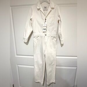 Zara Mica Dungaree Denim Jumpsuit NWT